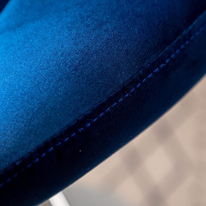 Roundhill Furniture Ellston Velvet Adjustable Swivel Barstools in Blue - Image 15