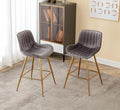 Sidanli Gold Bar Stools, 24” Velvet Barstools, Kitchen Chairs Set of 2 by Sidanli