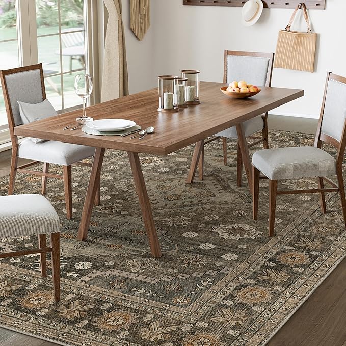 GENIMO 8x10 Area Rugs for Living Room, Machine Washable Low Pile Rugs, Non Slip - Image 4