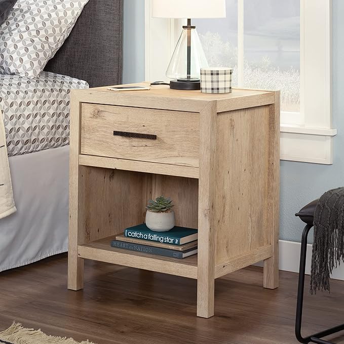 Sauder Pacific View Bedroom Night Stand, Spacious Storage, 1 Drawer Nightstand - Image 7