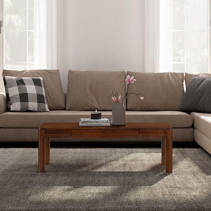 NTC Flow Modern Wooden Rectangle Coffee Table by NTC