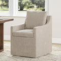 Upholstered Dining Chairs with Casters Easy Assembly Side Deskchair with Rollers by Kislot