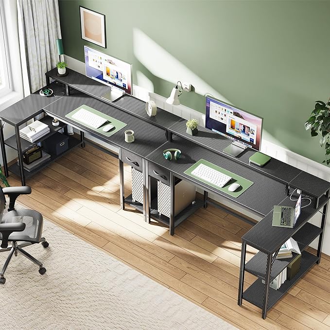 SUPERJARE 53 inch Reversible L Shaped Desk - Image 6