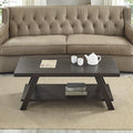Roundhill Furniture Athens Contemporary Wood Shelf Coffee Table, Weathered by RoundhillFurniture