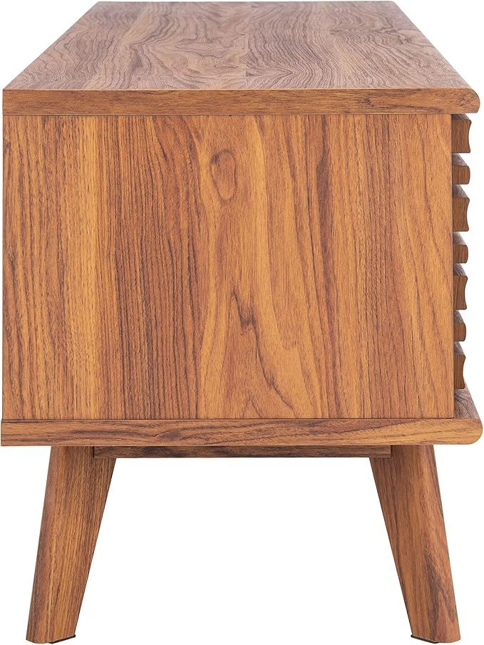 SAFAVIEH Aurelio TV Stand for up to 55" Flatscreen – Walnut Brown, 1 Sliding - Image 10