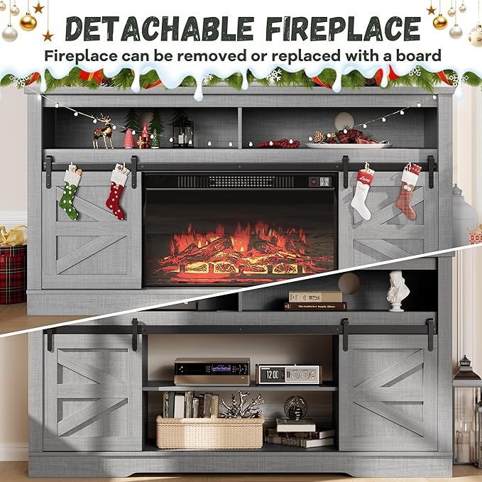 YESHOMY Fireplace TV Stand for Television up to 65+ Inch - Image 3