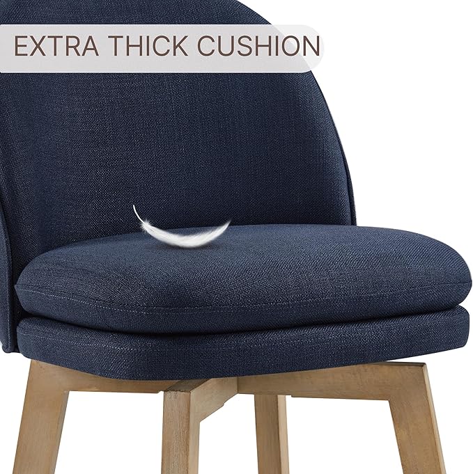 Counter Height Barstools 26 inch Upholstered Swivel Bar Stools - Image 6
