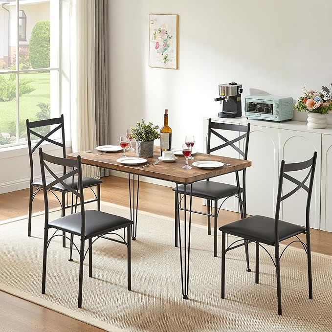 VECELO Kitchen Dining Room Table Set - Image 3
