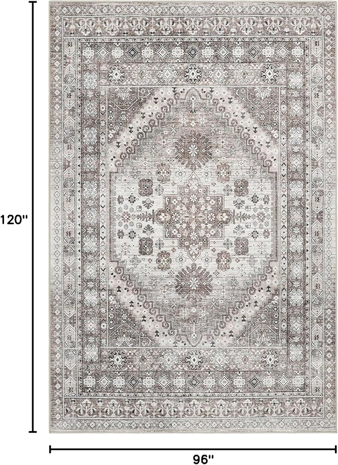 zesthome 8x10 Area Rugs for Living Room, Non-Slip Backing Washable Rugs - Image 2