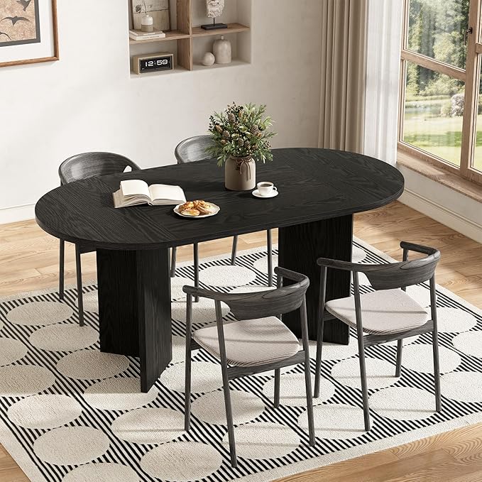 LITTLE TREE 63" Rustic Oval Dining Table - Image 3