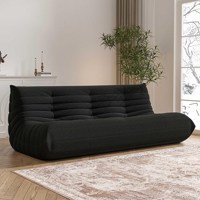 Big Bean Bag Chairs for Adults, 3 Seater Large Bean Bag Chair Sofa, Fireside by Unknown