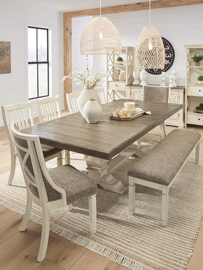 Signature Design by Ashley Bolanburg Modern Farmhouse Upholstered Dining Chair - Image 12