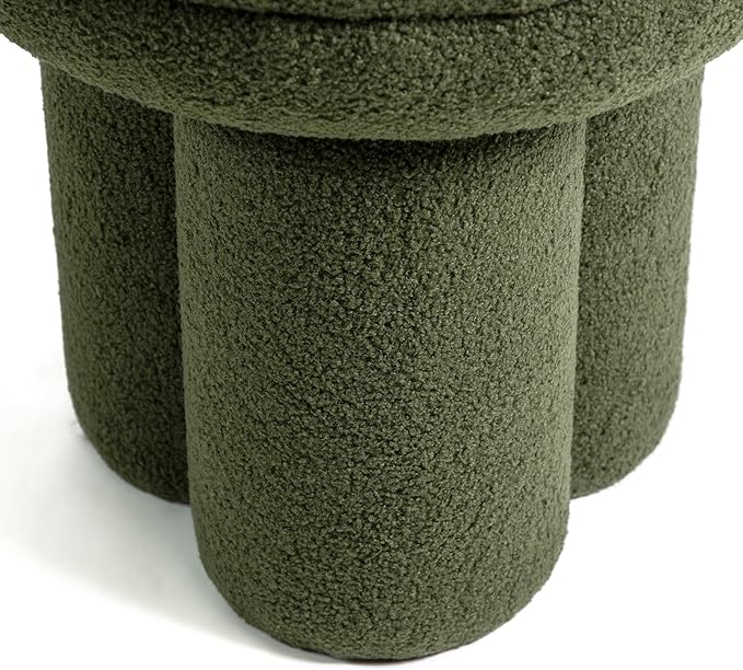Furniture of America Rami Modern 18-inch Mushroom-Shape Upholstered Ottoman - Image 7