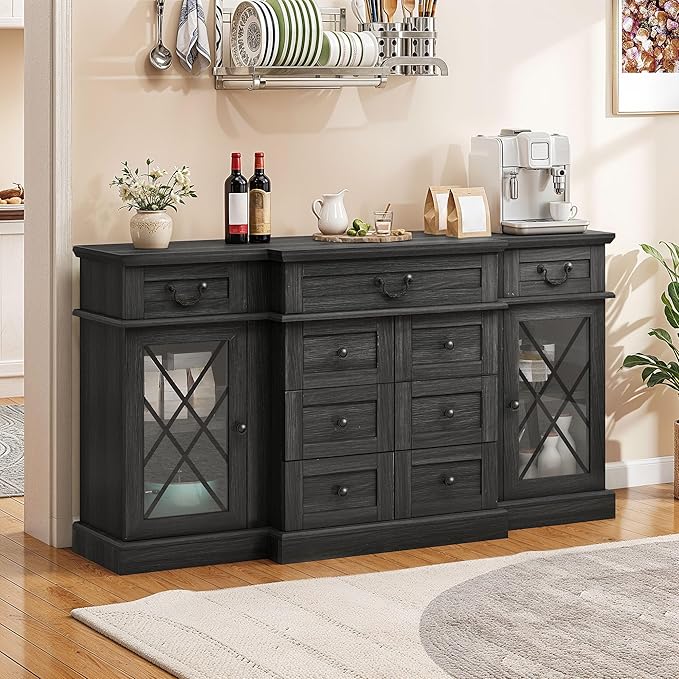 YITAHOME Television Stand for 65/55 Inch TV, Farmhouse TV Stand - Image 6