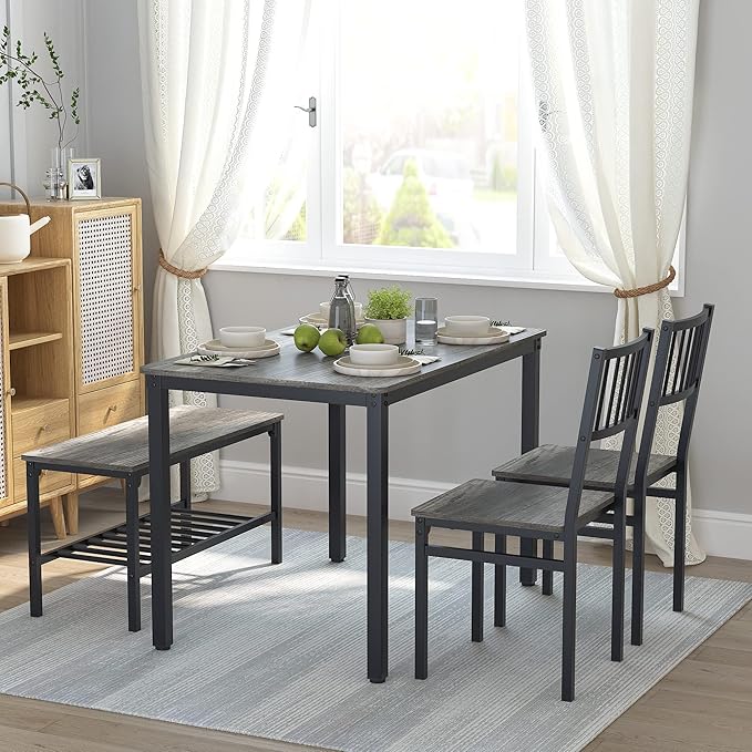 Teraves Dining Table Set for 4/Computer Desk, Kitchen Table - Image 2