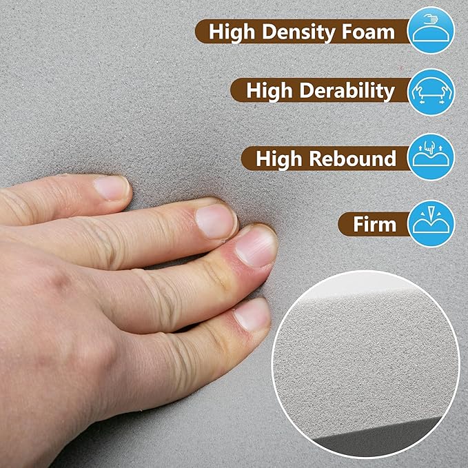 moonoom 22"x22" Couch Cushion Support, Curved High Density Foam Replacement - Image 6