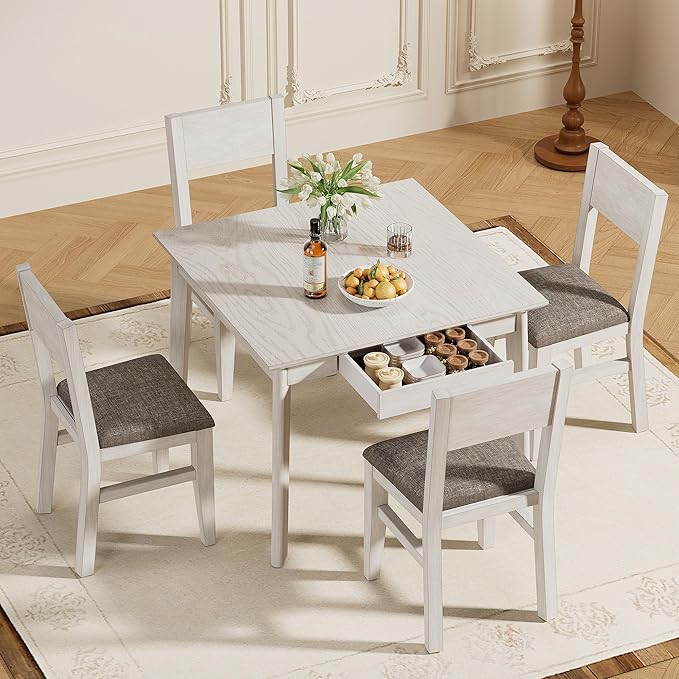 Solid Wood Dining Chairs Set of 2, Farmhouse Kitchen Chairs - Image 6