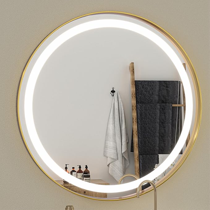 Hasipu 24 Round LED Mirror for Bathroom by Whatssuitableisthebest