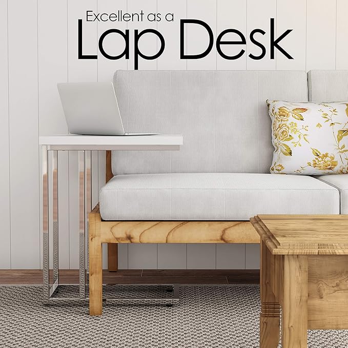 Lavish Home C-Shaped Sofa Side Table - Image 4