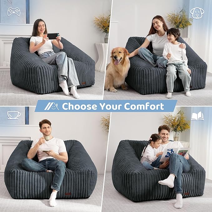 HABUTWAY Bean Bag Chair, Giant Bean Bag Chairs - Image 5
