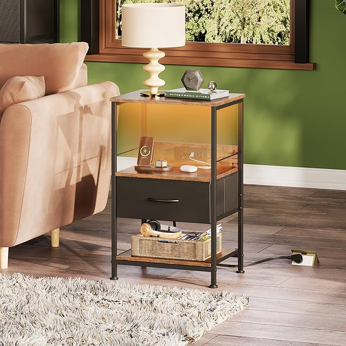 WLIVE LED Night Stand, Nightstand - Image 8