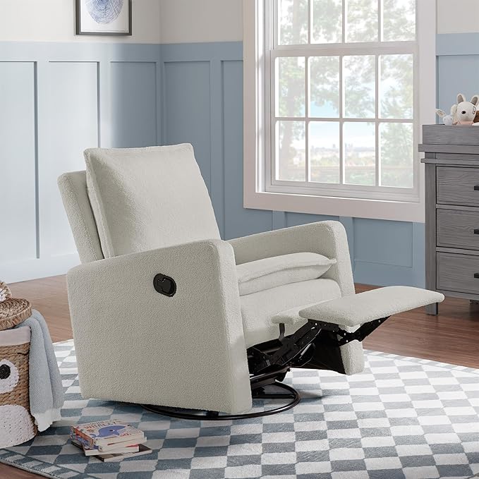 Oxford Baby Uptown Upholstered Swivel Glider and Recliner Nursery Chair - Image 2
