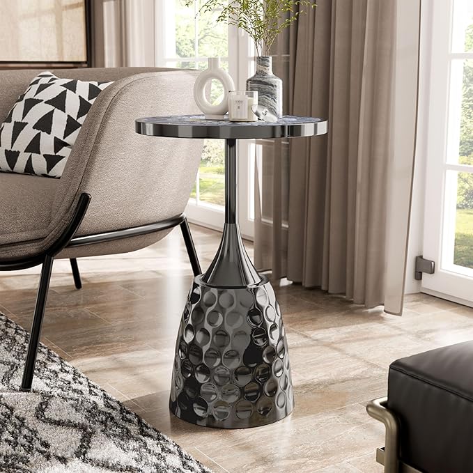 HOMES: Inside + Out Halric Modern 24" Tall Round End Table - Image 2