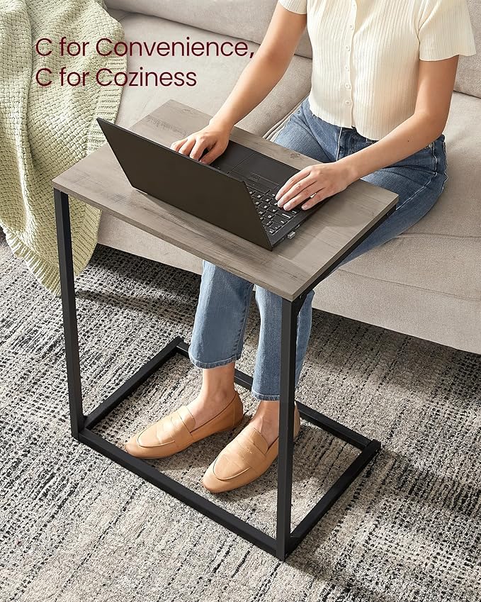VASAGLE Set of 2 C Shape End Tables, Small Coffee Tables - Image 4