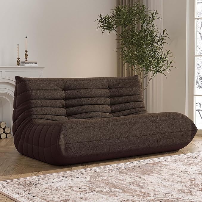Bean Bag Chair, Loveseat Fireside Chair Bean Bag Sofa Large Bean Bag Chair by Unknown