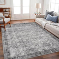 Washable Area Rug 4'x6' Traditional Floor Cover Foldable Thin Rugs Retro by CHAMPLANT