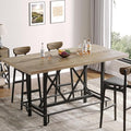 Tribesigns Bar Table, Industrial Counter Height Pub Table by Tribesigns