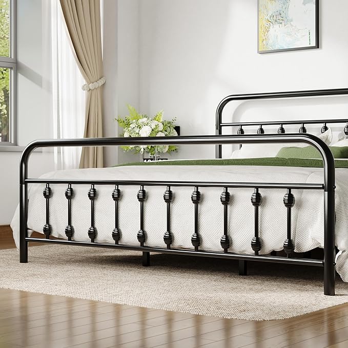 Allewie 14 Inches King Size Metal Platform Bed Frame - Image 5