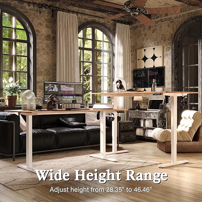 Monomi Electric Standing Desk, 63 x 28 inches Height Adjustable Ergonomic Home - Image 4