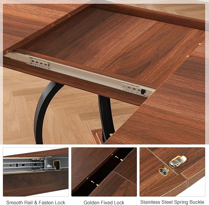 59" Round Extendable Dining Table - Image 4