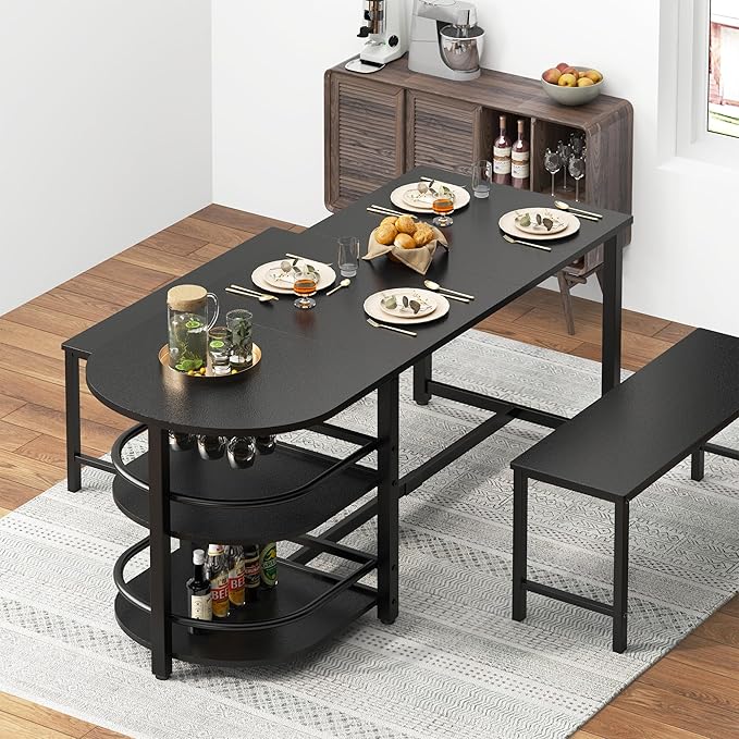 soges Dining Table for 4-6 Person, 71 inch Long Kitchen Dining Table for Living by soges