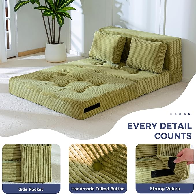 MAXYOYO Convertible Sofa Bed, Fold Out Sleeper Sofa - Image 6