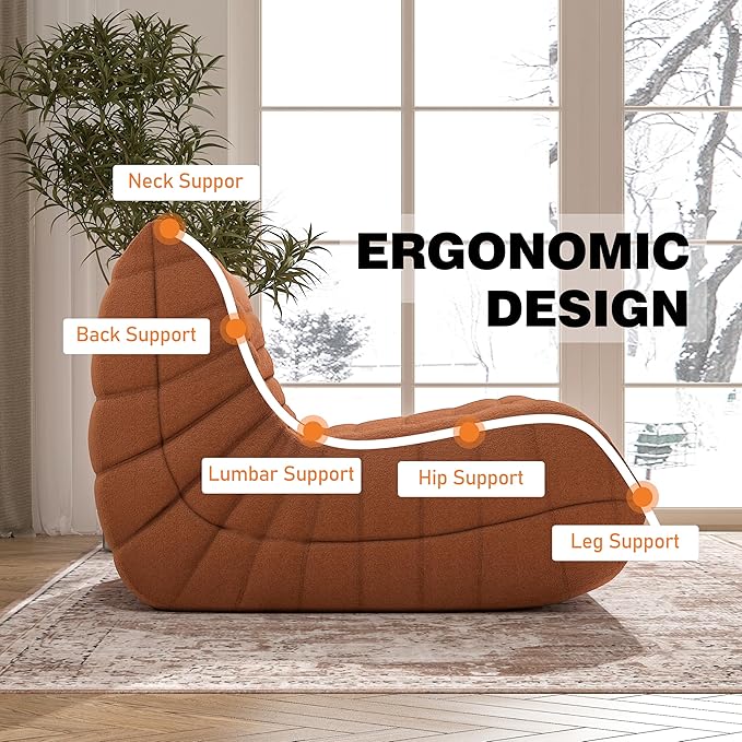 Bean Bag Chair, Fireside Chair Bean Bag Sofa Large Bean Bag Chair - Image 5