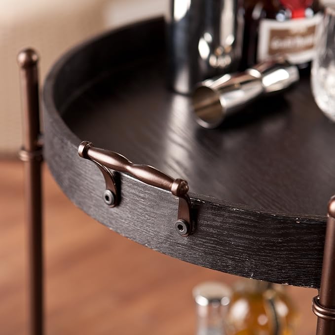 SEI Furniture Alfred Two-Tier Round Butler Table - Image 3