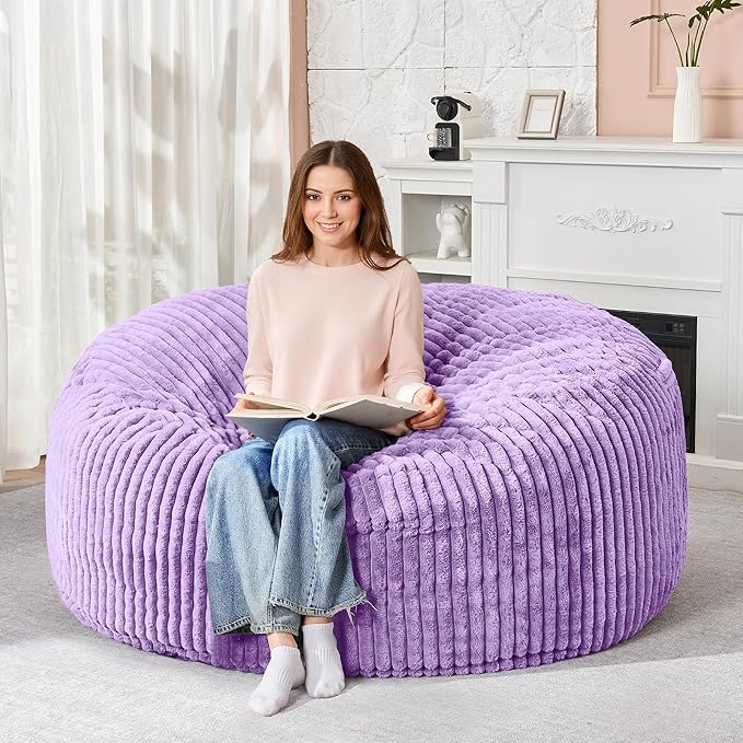 HABUTWAY 5FT Bean Bag Chair, Memory Foam Beanbag Chair by HABUTWAYMakeYourLifeComfortable