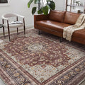 Washable Area Rug 10'x14' Boho Design Non-Shedding Easy Care Ideal by CHAMPLANT