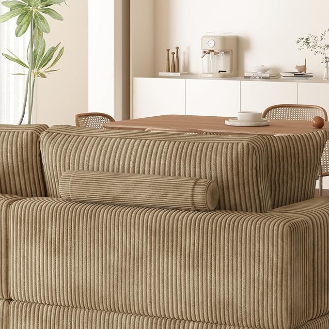 Eafurn Convertible L Shaped Modular Sectional Sofa Couch, 5 Seater Corduroy - Image 6