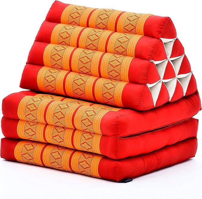 Leewadee 3-Fold Mat with Triangle Cushion – Comfortable TV Pillow, Foldable by Leewadee