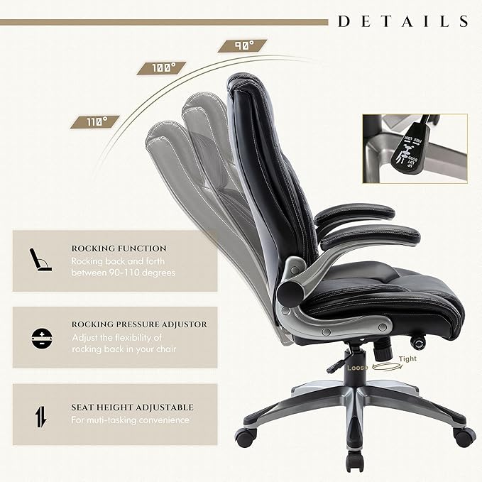 Executive Leather Office Chair, Ergonomic Office Chair - Image 6