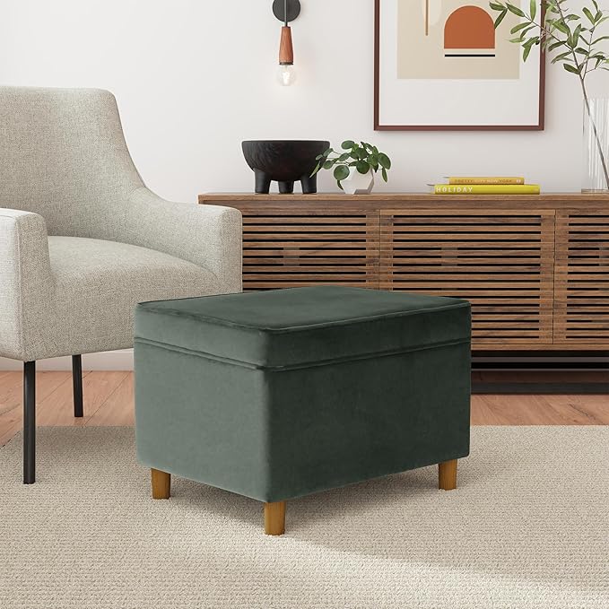 Home Decor | Dinah Collection Modern Storage Ottoman | Ottoman - Image 2
