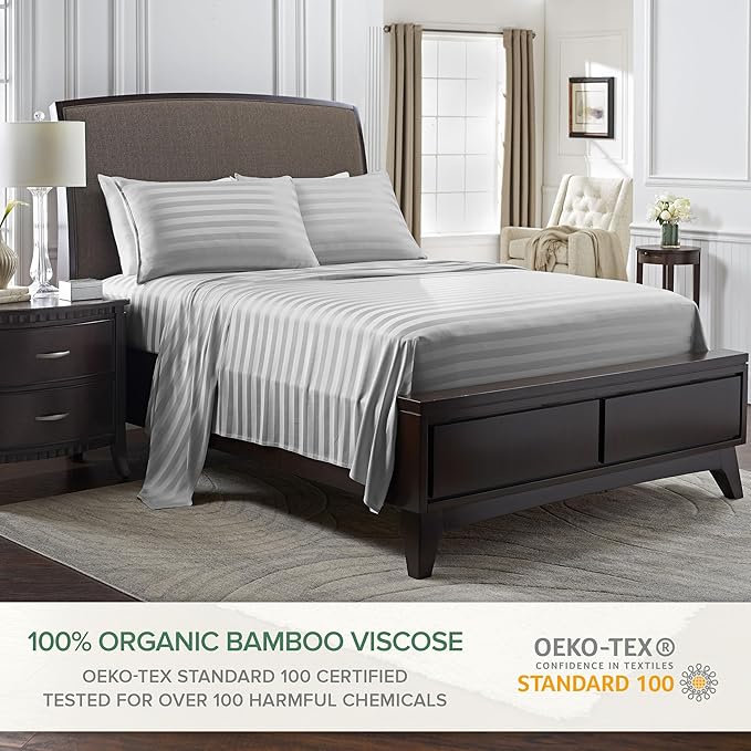 Full Sheets by Pure Bamboo, Genuine 100% Organic Viscose Derived from Bamboo - Image 2