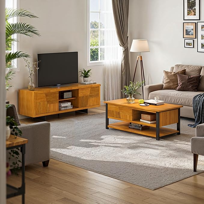 Bme Trapeze Coffee Table for Living Room – Modern Wooden Center Table - Image 6