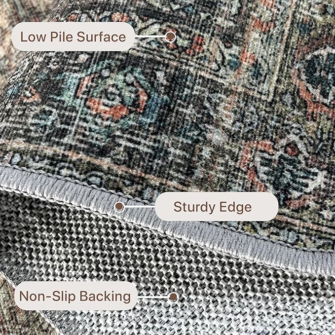 2X5 Area Rugs Machine Washable Rugs - Image 5