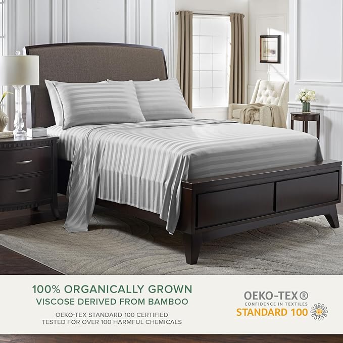 Queen Sheets by Pure Bamboo, Genuine 100% Organic Viscose Derived from Bamboo - Image 2