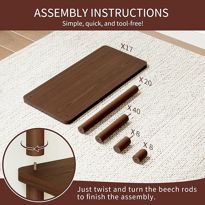 IOTXY Wooden Triple Wide Bookshelf - Image 8
