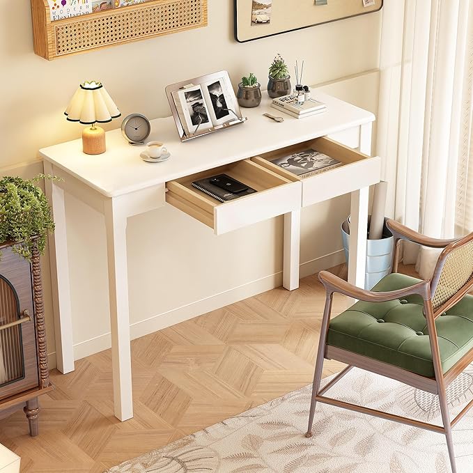 Solid Wood Desk with Drawers - Image 4